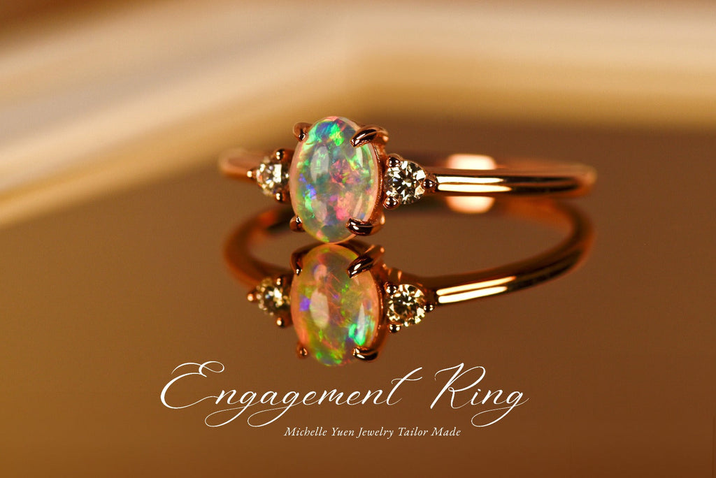 Opal Engagement Rings for Women