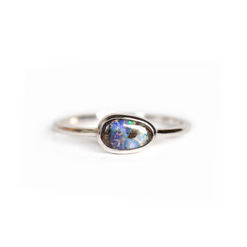 Boulder Opal Ring - Lake Eyre