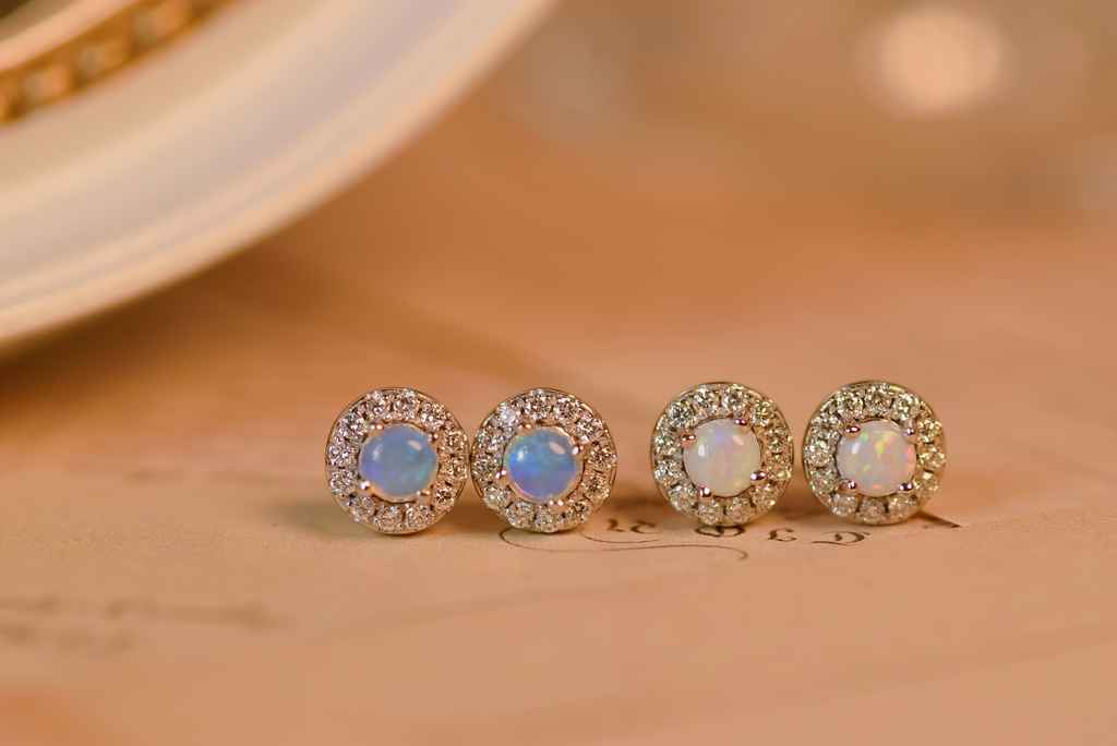 10K Opal Earrings | Michelle Yuen Jewelry