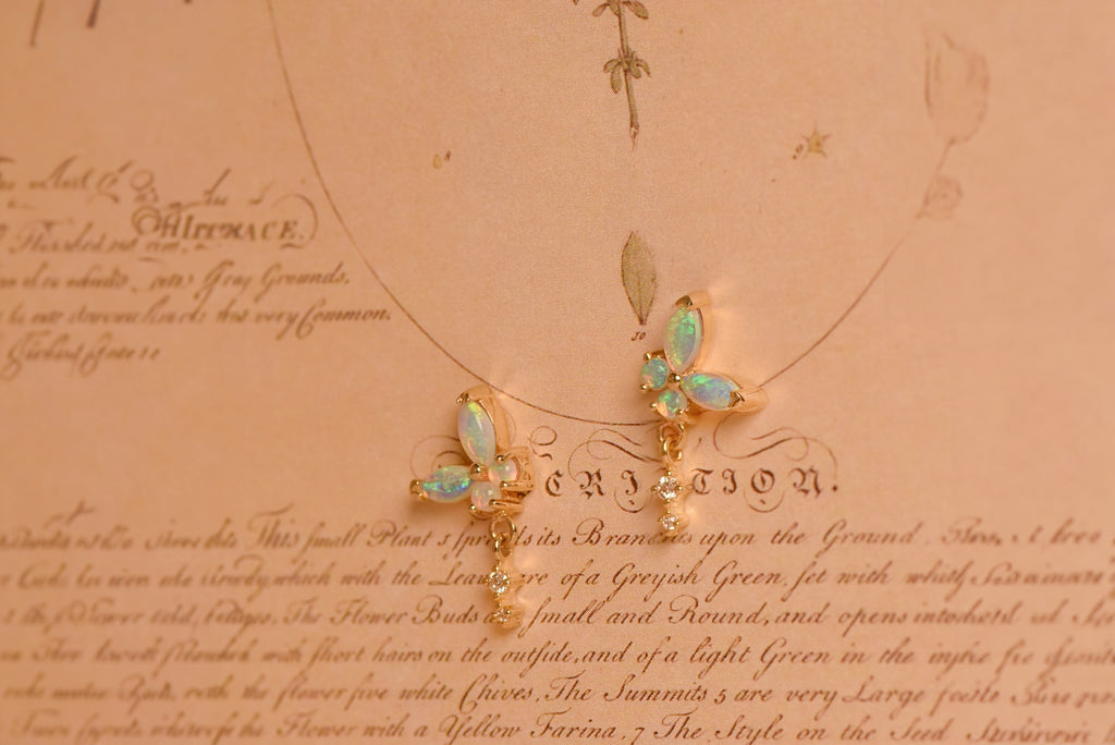 Opal Butterfly Earrings
