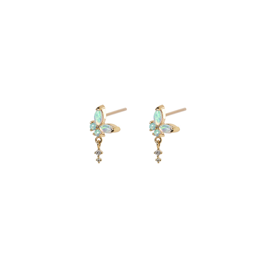 Opal Butterfly Earrings