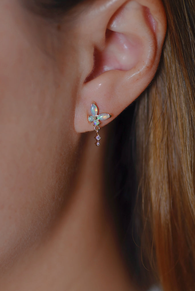 Opal Butterfly Earrings