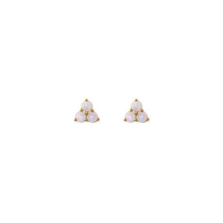Three Petals Opal Earrings