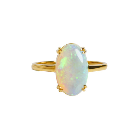 Stardust Opal Ring in Yellow Gold