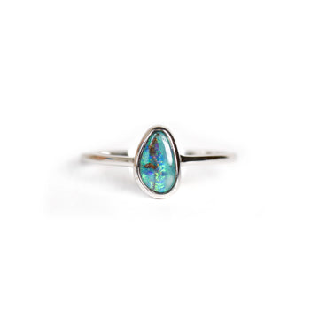 Bali Boulder Opal Ring in Sterling Silver