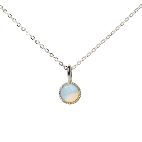 Bliss Blue Opal Necklace in Sterling Silver