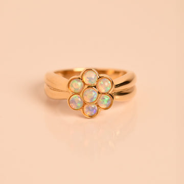 Blossom Opal Ring in Yellow Gold