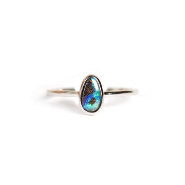 Bora Bora Boulder Opal Ring in Sterling Silver