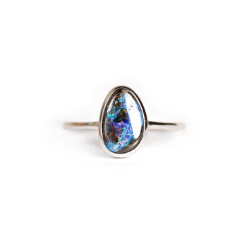 Boracay Boulder Opal Ring in Sterling Silver