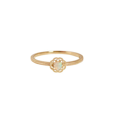 Camellia Opal Ring in Yellow Gold
