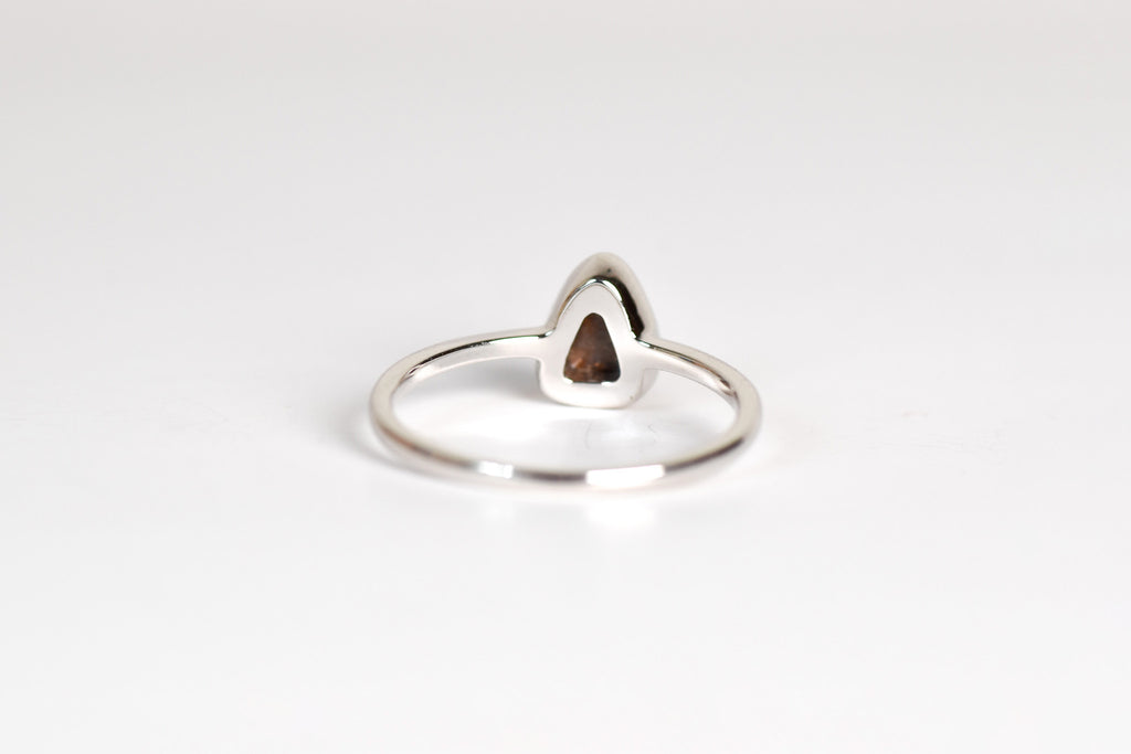 Guam Boulder Opal Ring in Sterling Silver - Back View
