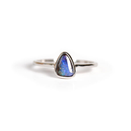 Guam Boulder Opal Ring in Sterling Silver