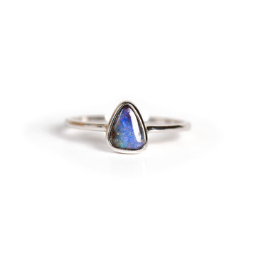 Guam Boulder Opal Ring in Sterling Silver