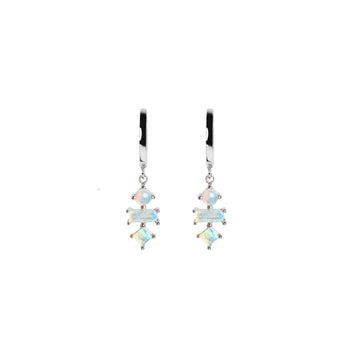 Katachi Opal Drop Earrings in White Gold