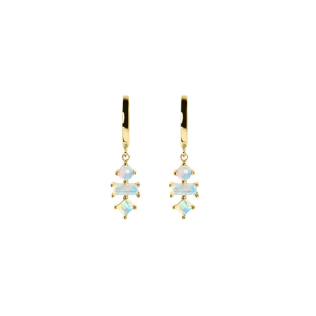 Katachi Opal Drop Earrings in Yellow Gold