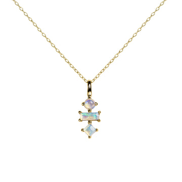 Katachi Opal Necklace in Yellow Gold