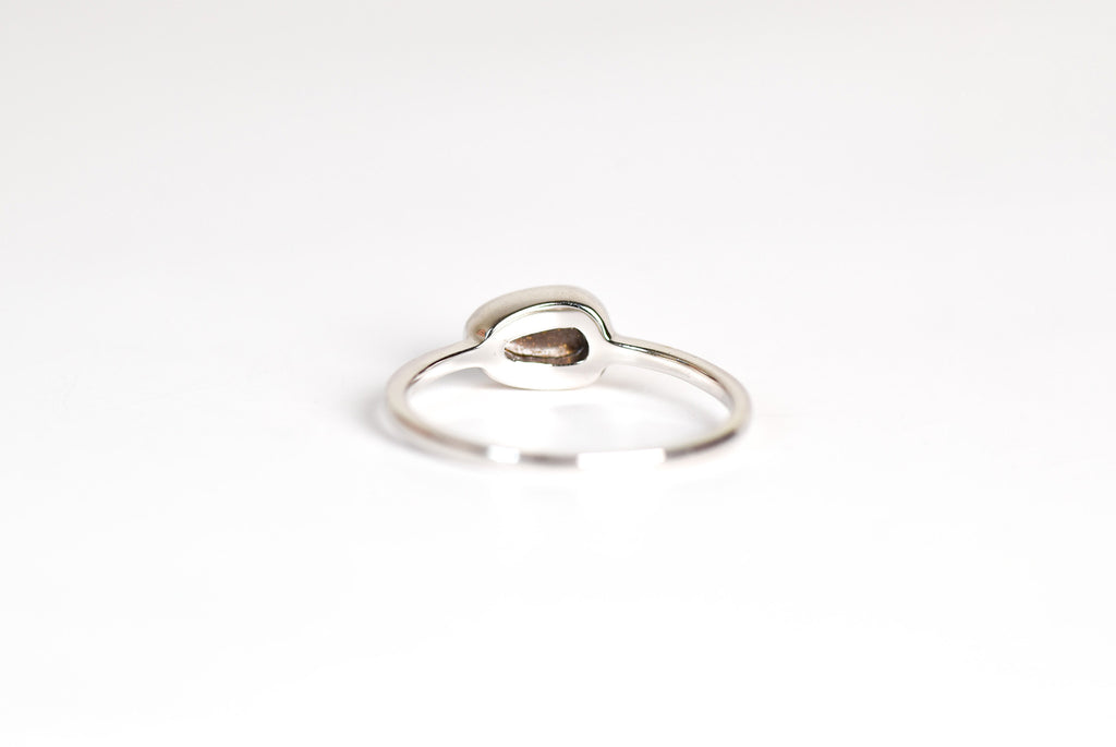 Lake Eyre Boulder Opal Ring in Sterling Silver - Back View