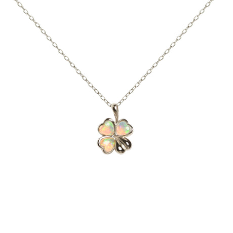 Luck² Opal Necklace in White Gold