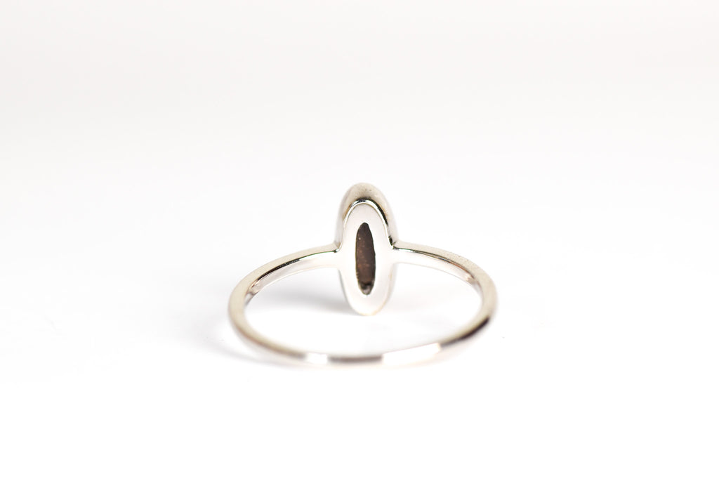 Perfect Boulder Opal Ring in Sterling Silver - Back View
