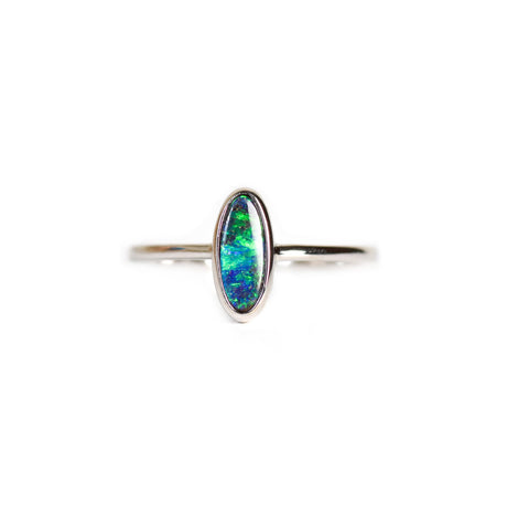 Perfect Boulder Opal Ring in Sterling Silver