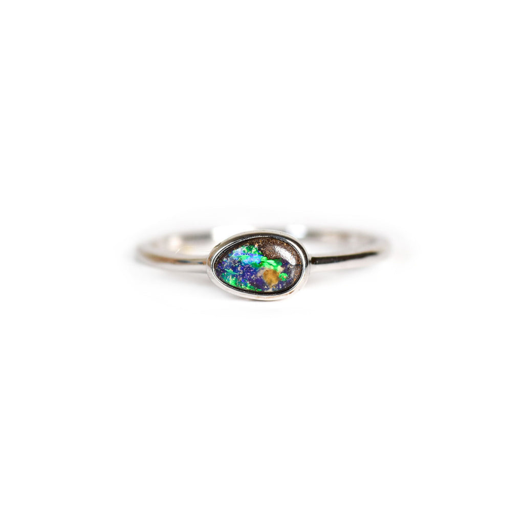 Phuket Boulder Opal Ring in Sterling Silver