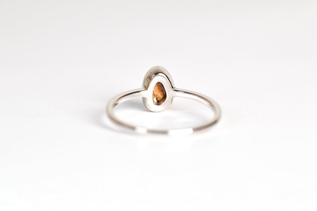 Pink Lake Boulder Opal Ring in Sterling Silver - Back View