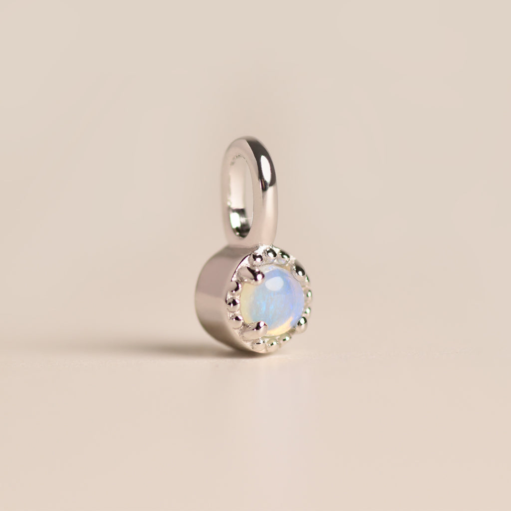 Silent Opal Pendant in Sterling Silver, Really Small - Mood Shot