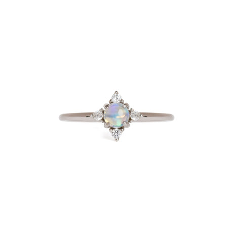 Starlike Opal Ring in Sterling Silver