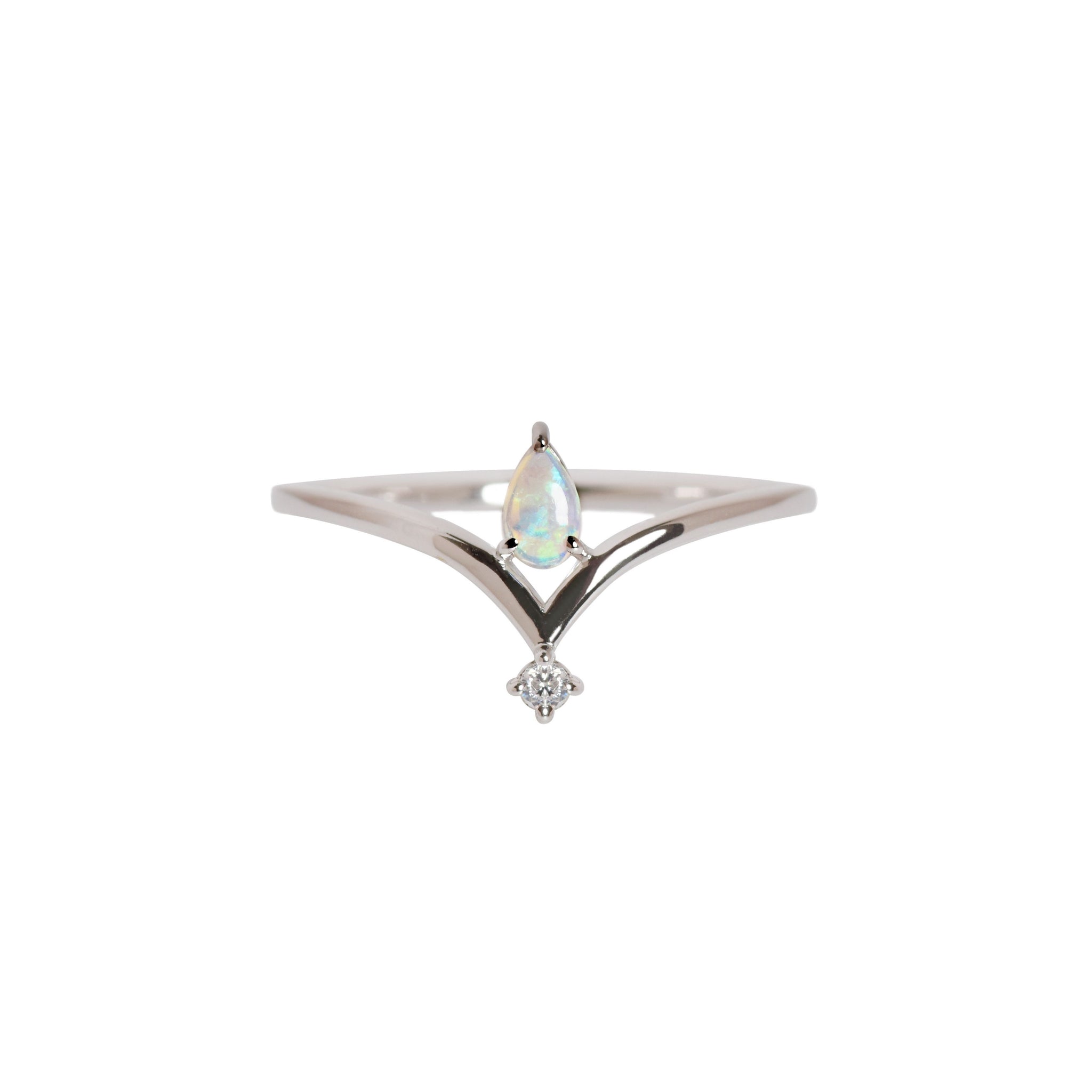 Teardrop Opal Ring in Sterling Silver | Michelle Yuen Jewelry