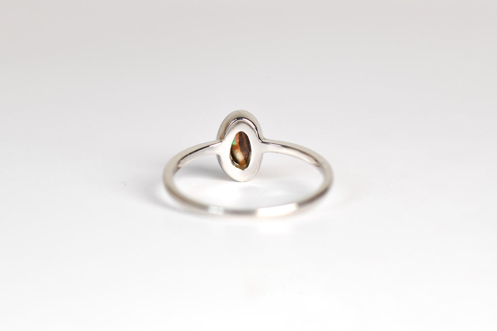 The Rhine Boulder Opal Ring in Sterling Silver - Back View