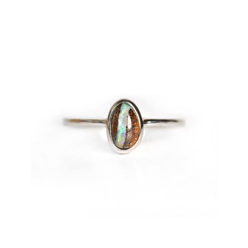 The Rhine Boulder Opal Ring in Sterling Silver