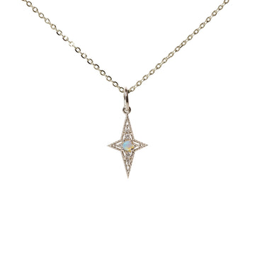 The Star of Bethlehem Opal Necklace in Sterling Silver