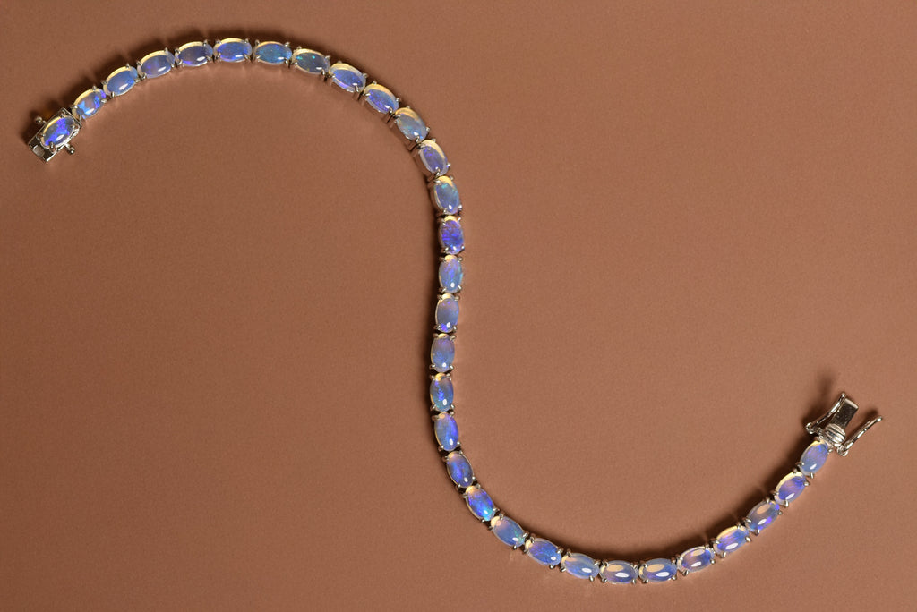 Violet Opal Tennis Bracelet in Sterling Silver - Mood Shot 2