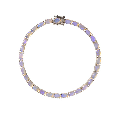 Violet Opal Tennis Bracelet in Sterling Silver