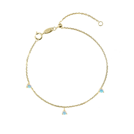 Zodiac Opal Bracelet in Yellow Gold
