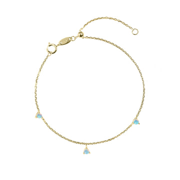 Zodiac Opal Bracelet in Yellow Gold