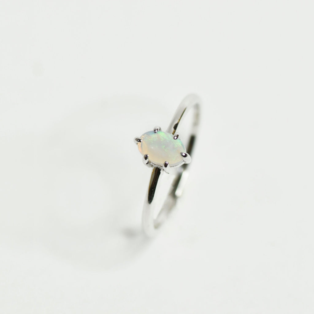 Aristophanes Opal Band in Sterling Silver - Mood Shot