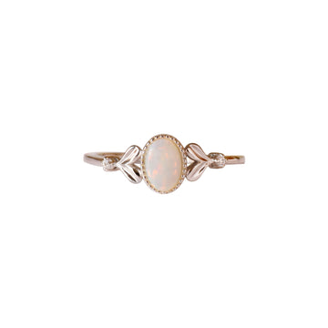 Bean Sprout Opal Ring in Sterling Silver