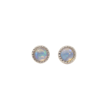 Bliss Blue Opal Stud Earrings