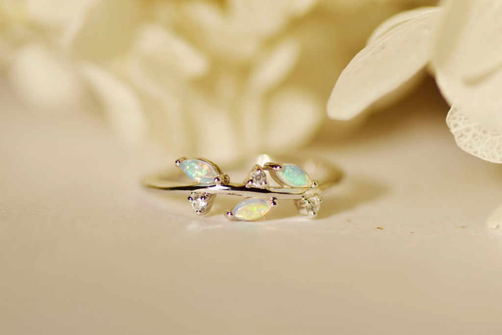 Branch Opal Ring in Sterling Silver - Mood Shot