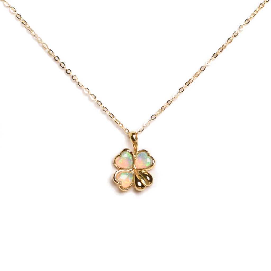 Luck² Opal Necklace in Yellow Gold