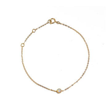 Round Opal Gold Bracelet