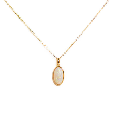 Seraphina Opal Necklace in Yellow Gold