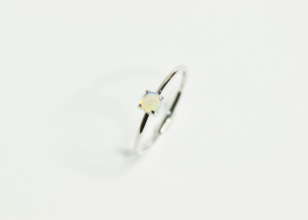 Simple Round Opal Ring