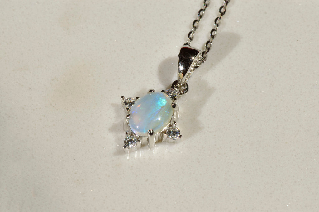 Starlike Opal Necklace, Oval - Mood Shot