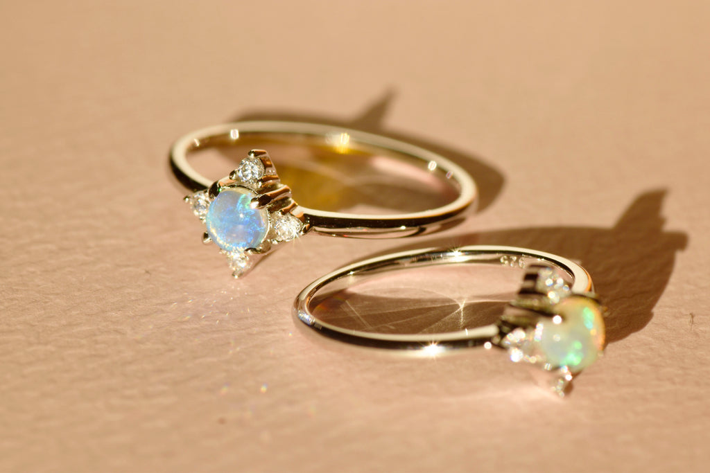 Starlike Opal Ring in Sterling Silver - Mood Shot