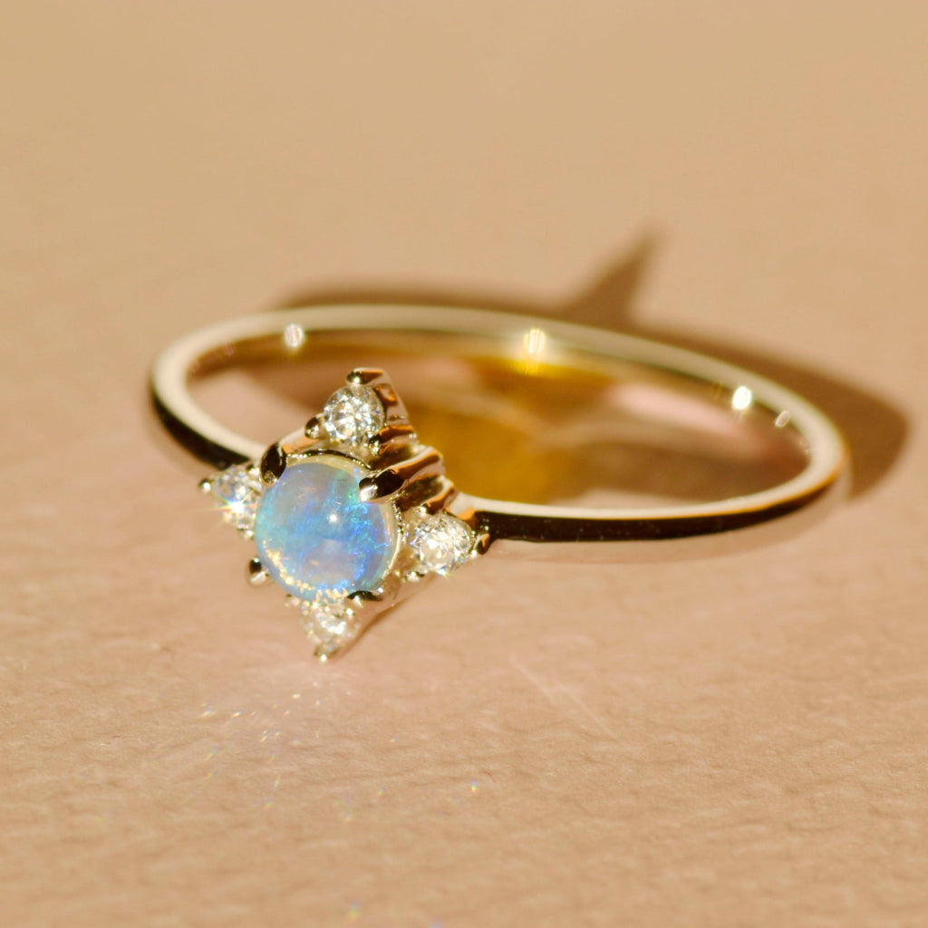 Starlike Opal Ring in Sterling Silver - Mood Shot
