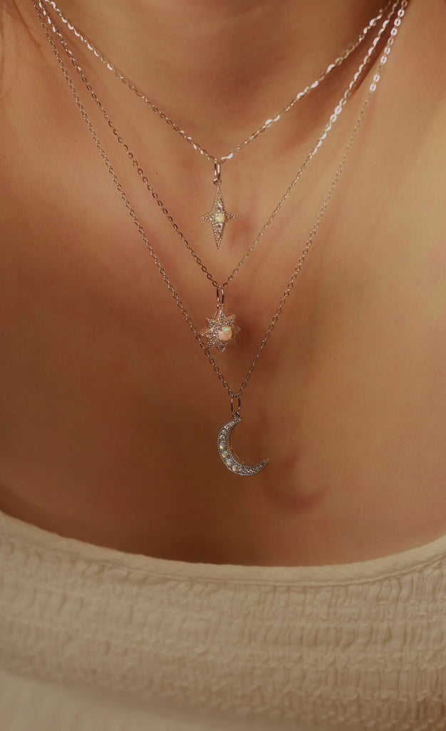 Opal silver necklaces in Twinkle Collection