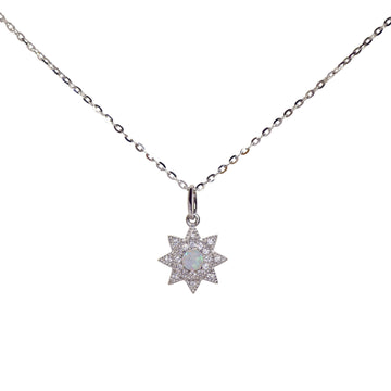 Sunlight Opal Necklace in Sterling Silver