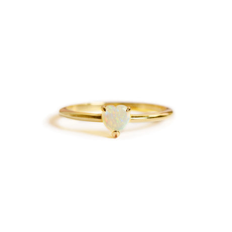 Valentine Opal Ring in Yellow Gold
